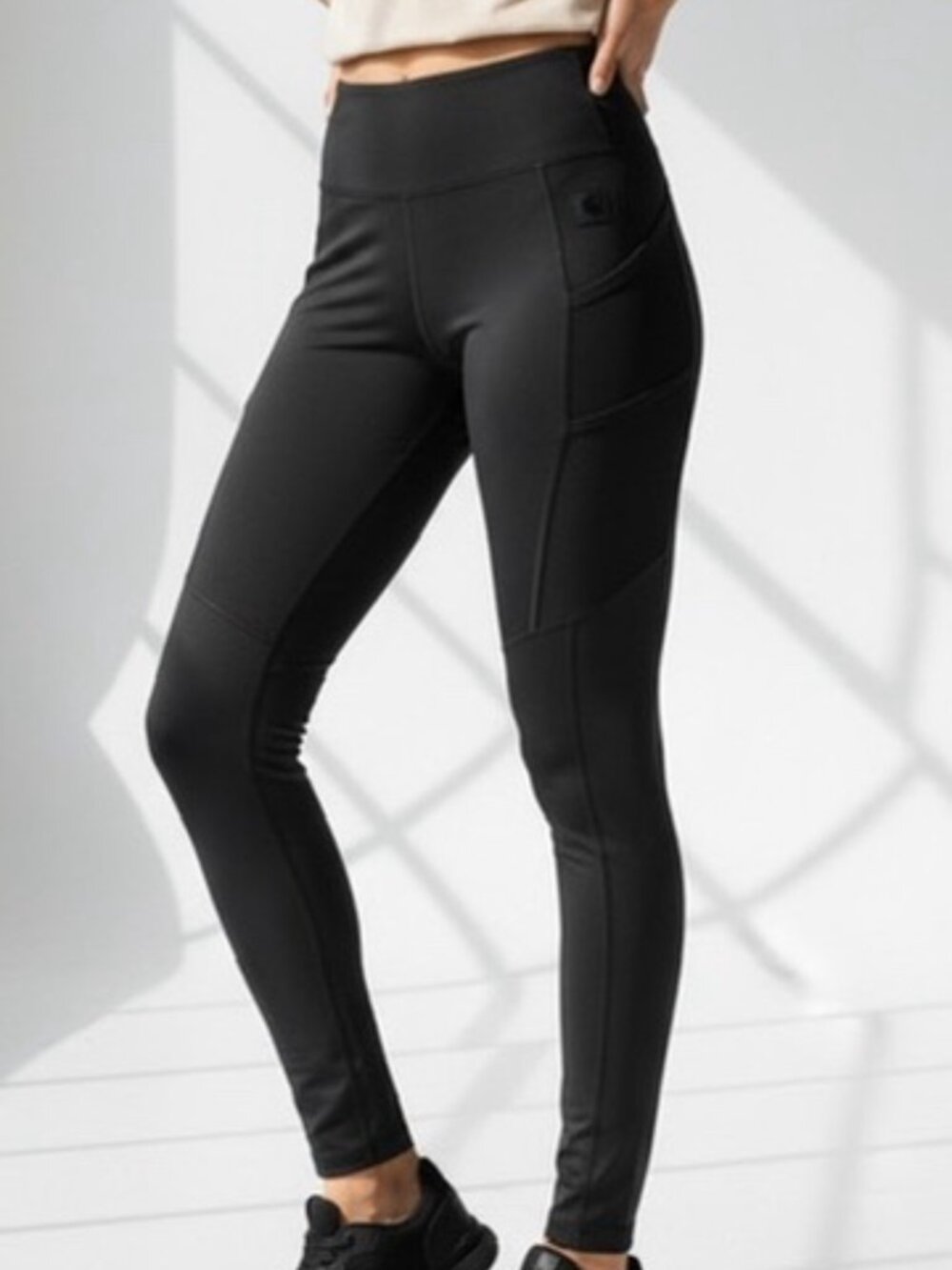 Carhartt Womens M Tall Black Force Fitted Cargo Utility Pocket Leggings Workwear